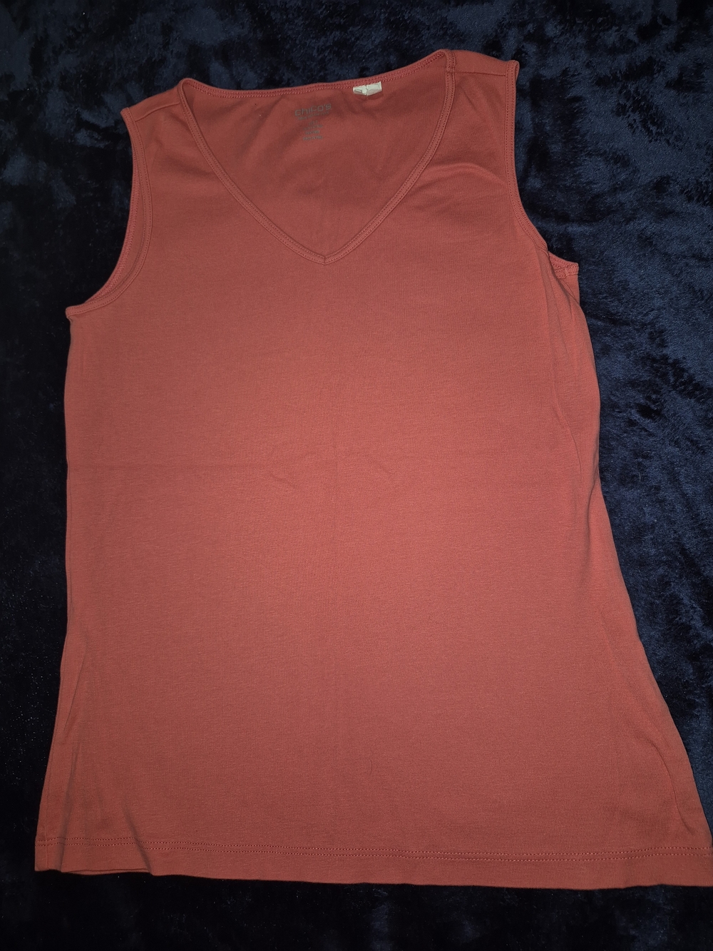 Chico's Rust V-Neck Sleeveless Tank - Picture 1 of 2